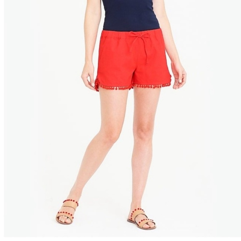 J. Crew pom pom drawstring shorts